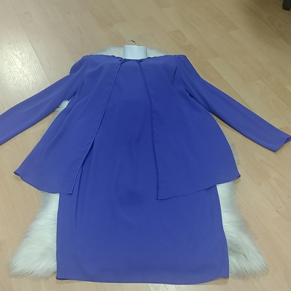 Vintage Ursula of Switzerland Purple Chiffon Dress - Picture 10 of 11